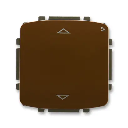 spínač žaluziový s krátkocestným ovladačem, s RF přijímačem, 868 MHz, hnědá, design TANGO